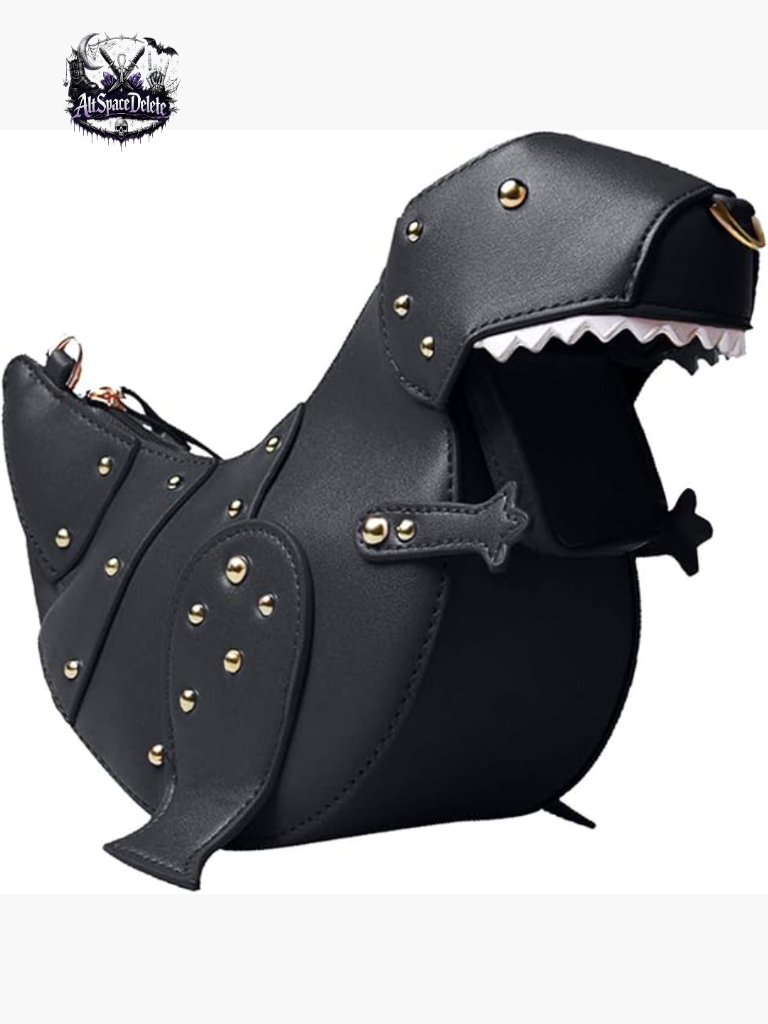 Dinosaur Shape Pu Leather Crossbody Shoulder Bag With Removable Chain Strap
